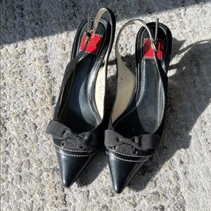 Coach black slingback pumps size 5.5